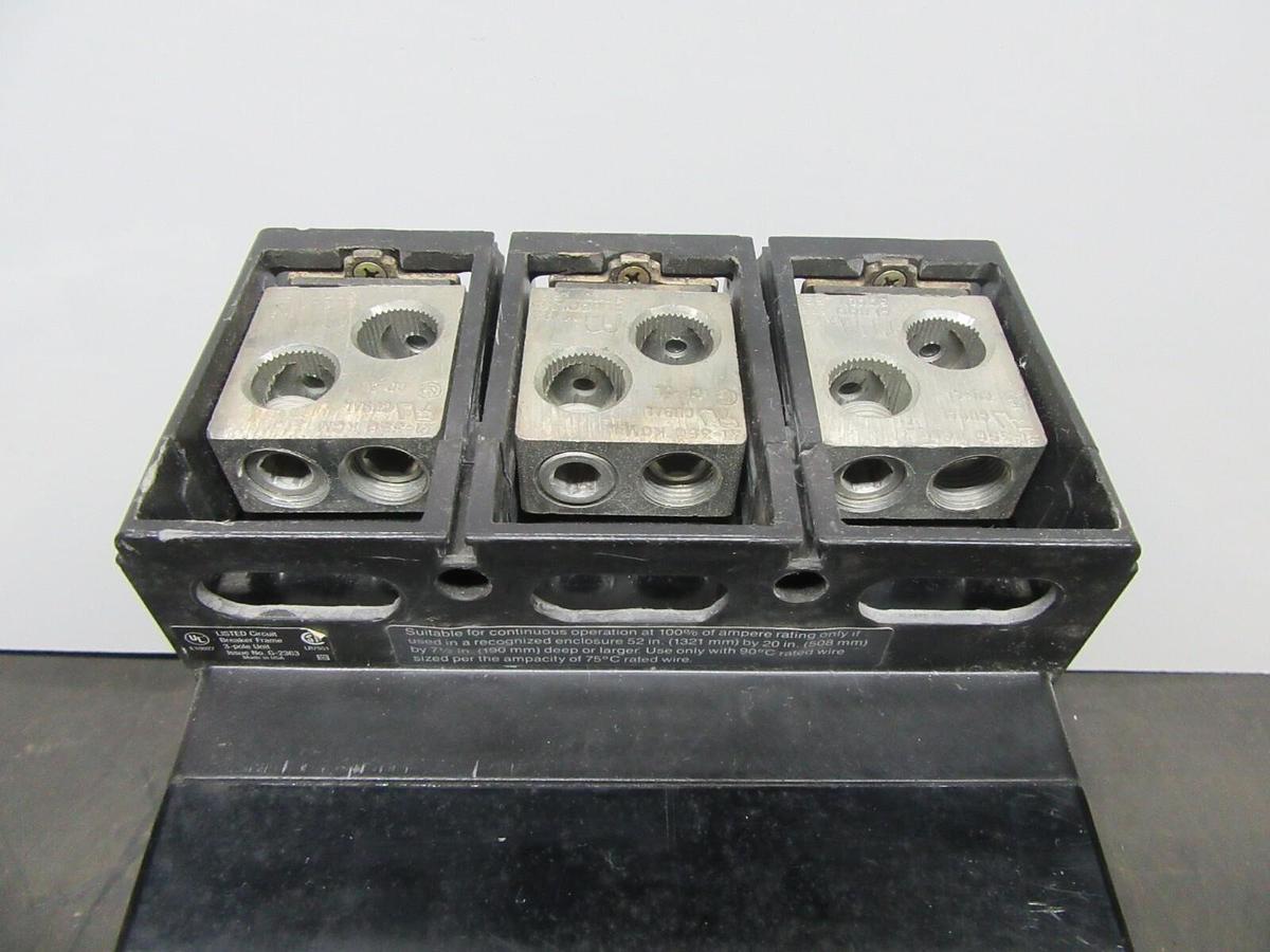 Used SQUARE D CIRCUIT BREAKER LEL36125LS W/ ARP050 250A SENSOR 600 VAC MICROLOGIC LSI