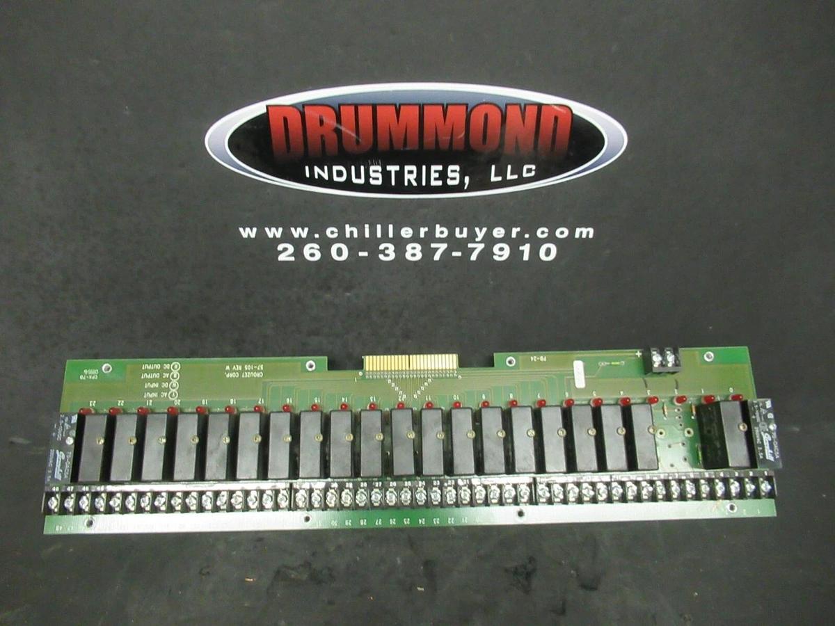 Used CROUZET CORP. 24 SLOT RELAY BOARD 57-105 REV. W PB-24