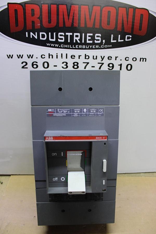 Used ABB CIRCUIT BREAKER SACE S7H 1200 AMP 600 VOLT 3-POLE SACE S7