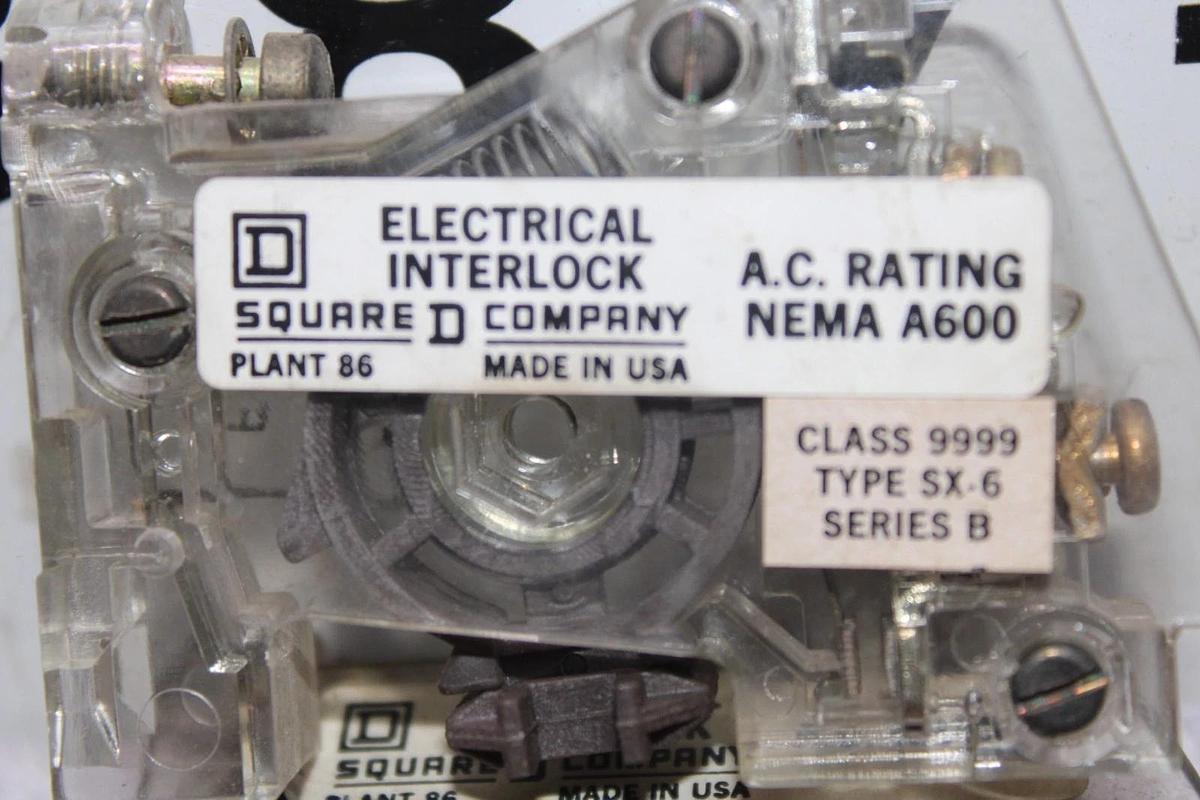 Used LOT OF 3 SQUARE D INTERLOCK SX-6 **WARRANTY INCLUDED**