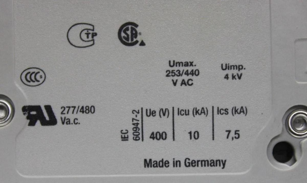 Used ABB CIRCUIT BREAKER S203-K40A 480/277 VAC 3-POLE 40 AMP **WARRANTY INCLUDED**