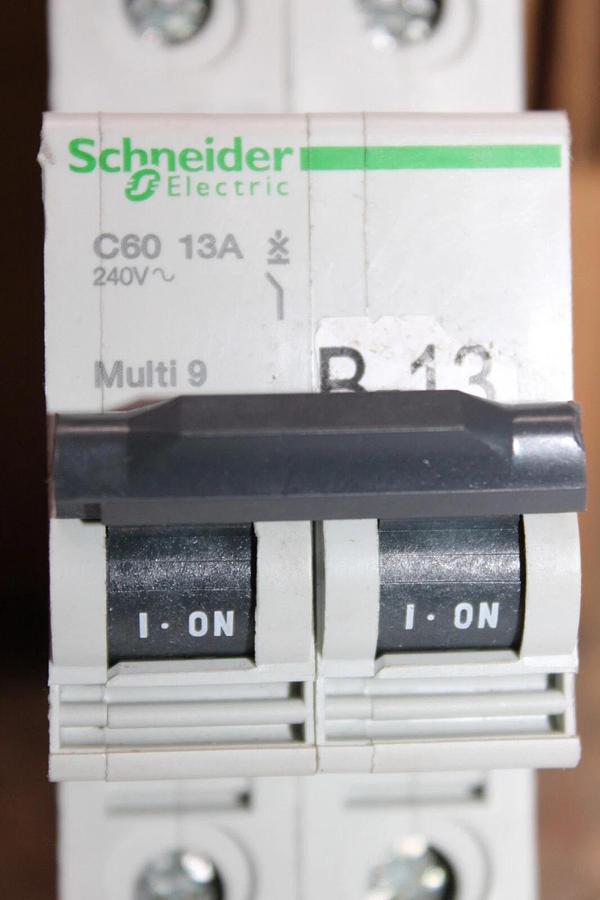 Used SCHNEIDER CIRCUIT BREAKER C60-13A 13 AMP 240 VAC 2-POLE **WARRANTY**