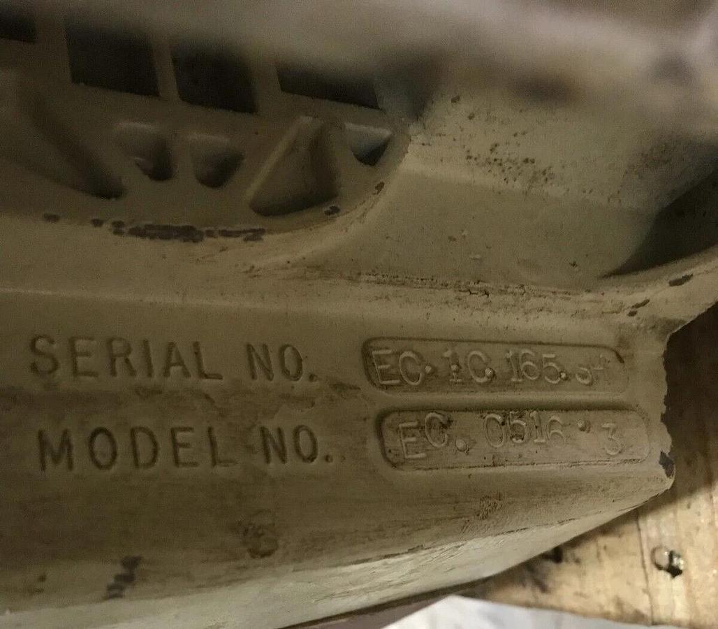 Used 1/4 TON COFFING CHAIN HOIST 230/460 VAC 3 PH W/ MANUAL TROLLEY EC05163 10' / 7'