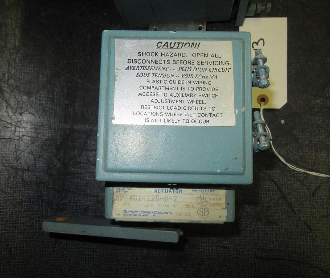 Used BARBER COLMAN ACTUATOR MP-481-129-0-2 120 VAC 1-PHASE 0.95 AMP 50 WATT