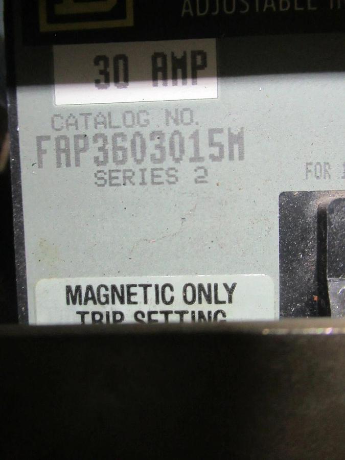 Used SQUARE D 30 AMP MOTOR CONTROL BUCKET MODEL 5 NEMA SIZE 1 STARTER COMBINATION