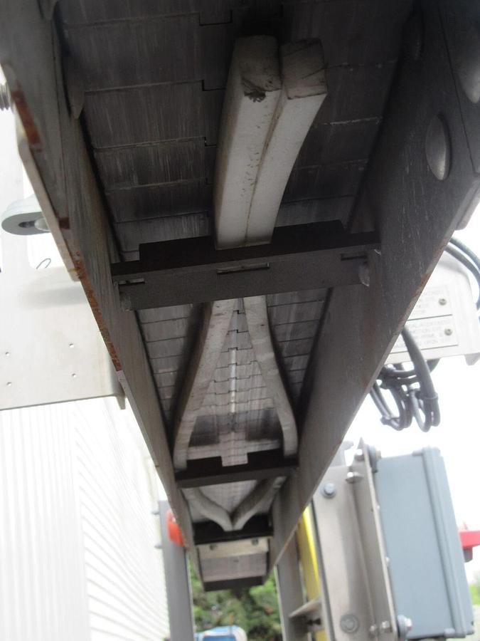 Used 4 1/2"  X 80" LONG SENTRY PLASTIC BELT BOTTLE CONVEYOR 1 HP 230/460 V 3 PH