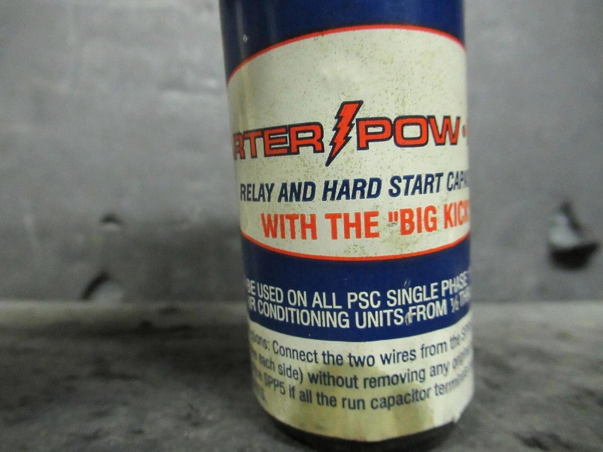 Used SUPCO SPP5 HARD START CAPACITOR STARTER POW-R-PAK 115 - 288 VAC 1/2 - 10 HP 22 A