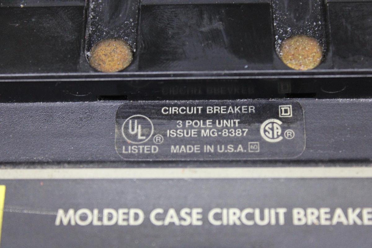Used SQUARE D I-LINE CIRCUIT BREAKER FH36020 20 AMP 600 VOLT 3-POLE