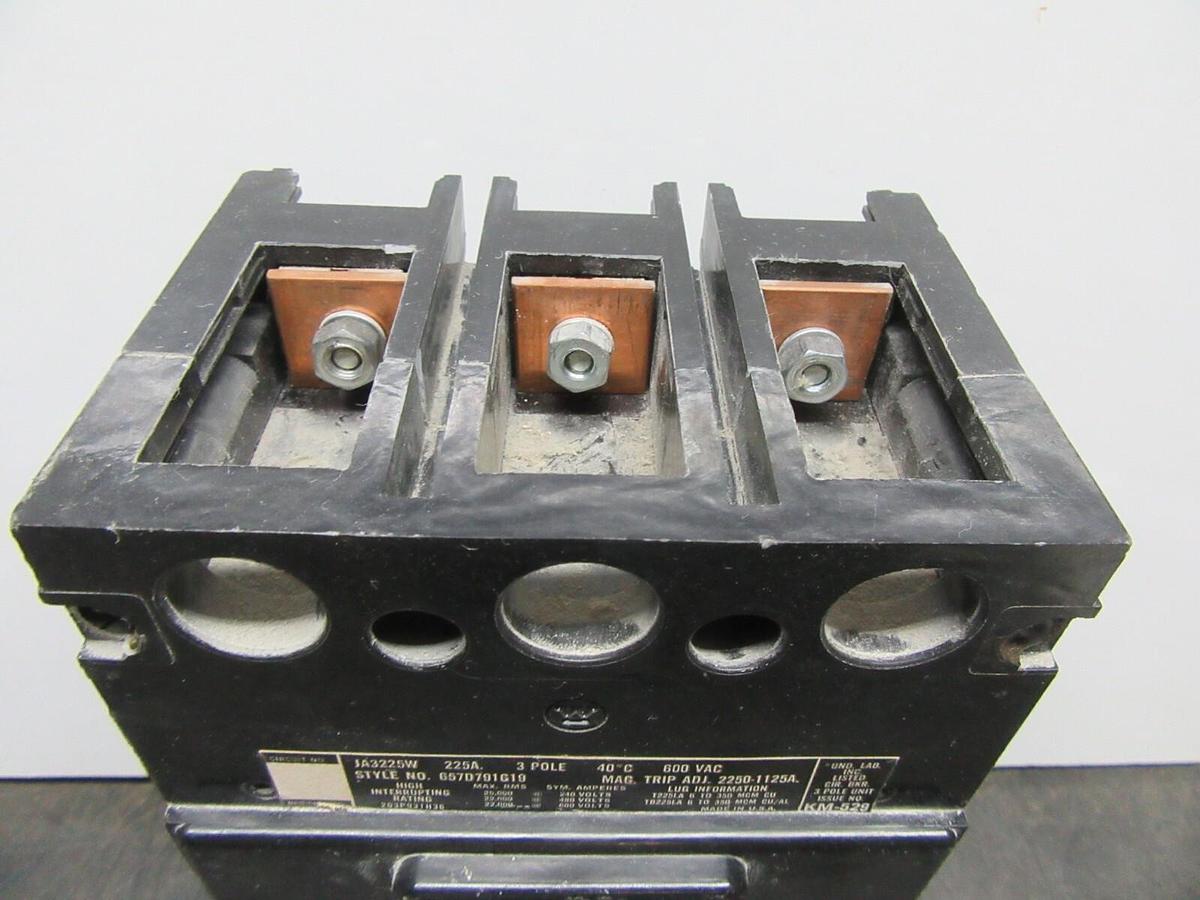 Used WESTINGHOUSE 3-POLE CIRCUIT BREAKER JA3225W 225 AMP 600 VAC **WARRANTY**