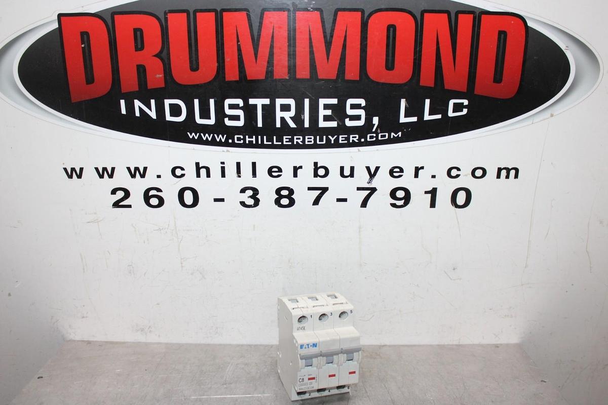 Used EATON CIRCUIT BREAKER WMZS3C08 3-POLE 8 AMP 277/480 VAC C8