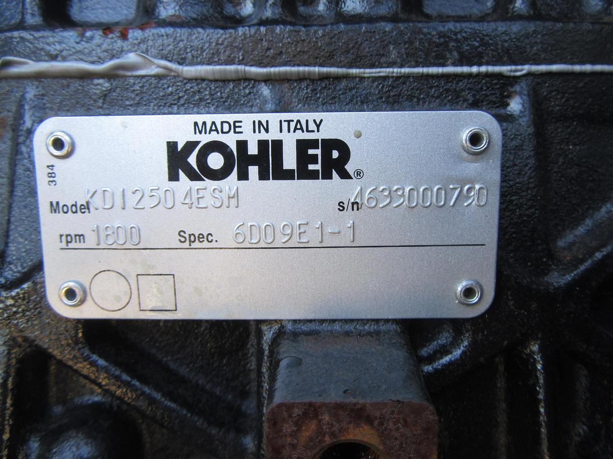 Used 20 KW DIESEL GENERATOR KOHLER 120/240V 20REOZK ENCLOSED ONLY 82 HRS