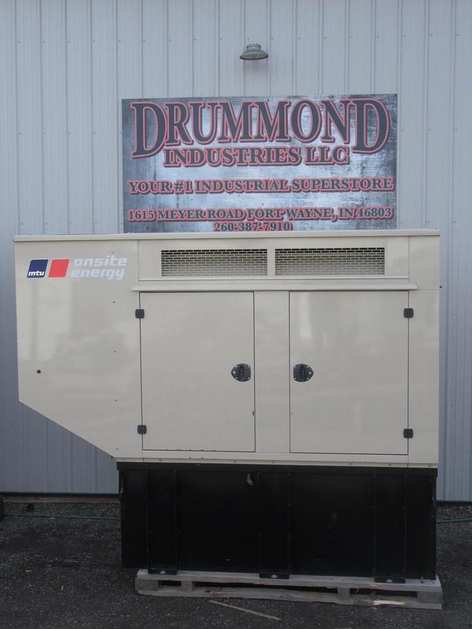 Used 50 KW DIESEL GENERATOR MTU 120/240 V  JOHN DEERE SOUND ENCLOSED 355 HRS  VIDEO