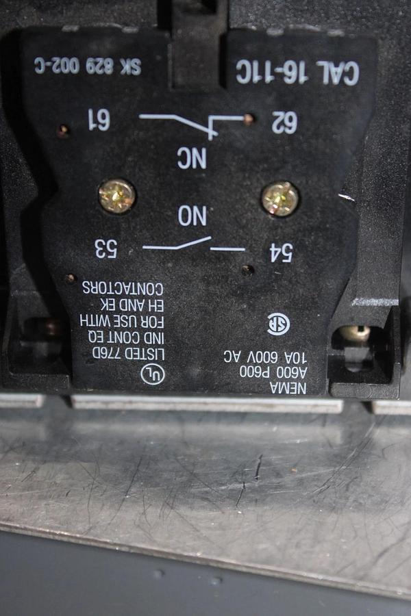 Used ABB CONTACTOR EH145C-YL11 200 AMP 600 VAC 3-POLE 125 HP COIL: 24 VDC