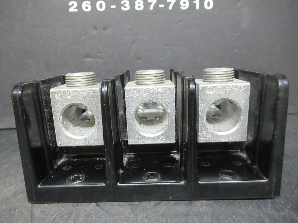 Used MARATHON DISTRIBUTION BLOCK 4443569-5 600 VAC 380 AMP **WARRANTY INCLUDED**