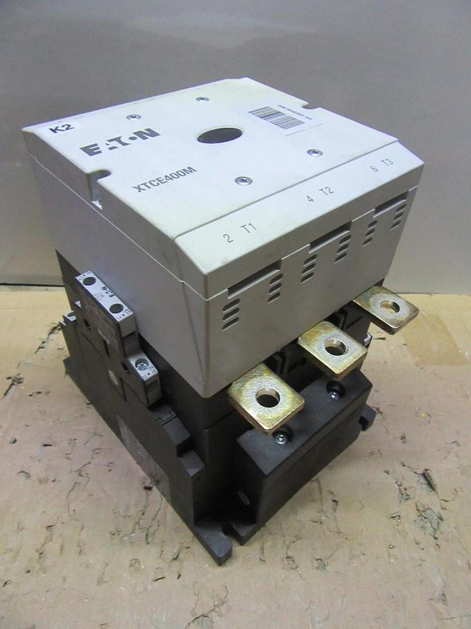 Used EATON CONTACTOR XTCE400M 600 VAC 450 AMP 400 HP 3-POLE 3-PHASE COIL: 24-48 VDC
