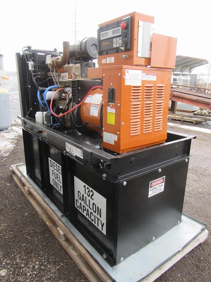 Used 30 KW DIESEL GENERATOR GENERAC 120/240 VOLT SINGLE PHASE 403 HOURS VIDEO WE SHIP