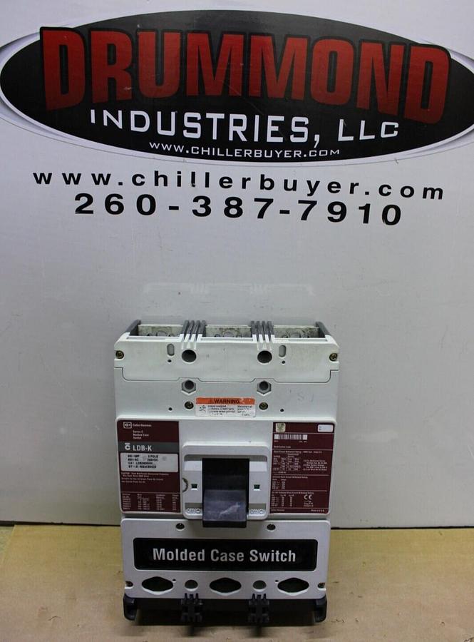 Used CUTLER HAMMER MOLDED CASE SWITCH LDB3600WK 600 AMP 600 VAC 3-POLE