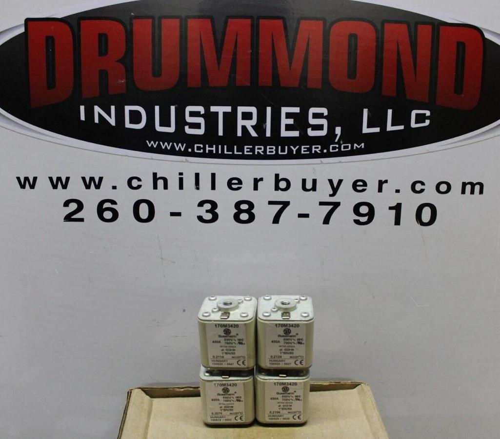 Used BUSSMANN SQUARE BODY FUSE 170M3420 700 VAC 450 AMP **WARRANTY**