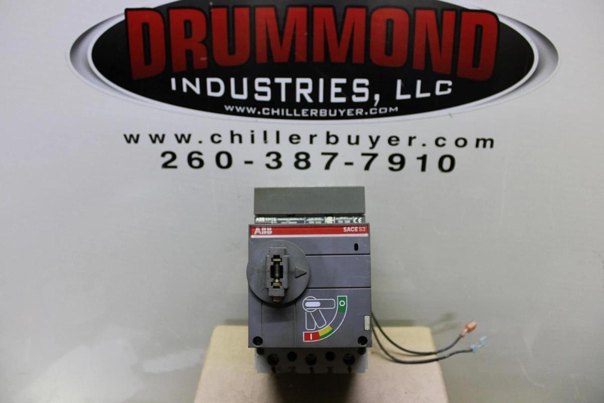Used ABB CIRCUIT BREAKER SACE S3 S3H 225 AMP 480 VAC 500 VDC 3-POLE **WARRANTY**
