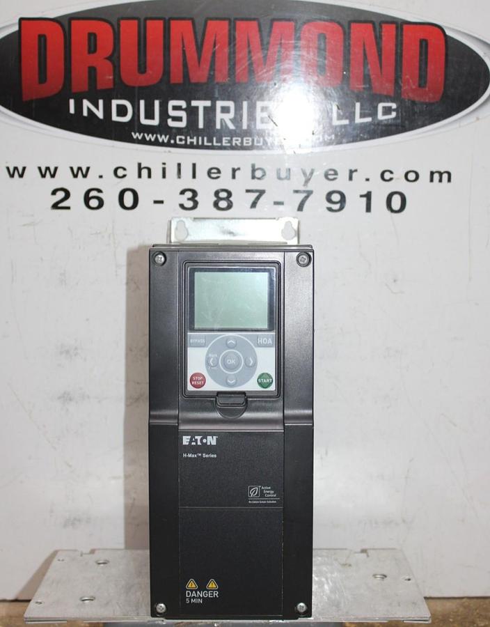 Used EATON H-MAX VARIABLE FREQUENCY DRIVE HMX34AG01221-N NEMA 1 5.5 KW 7.5 HP