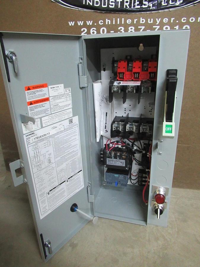 NEW SURPLUS SIEMENS COMBINATION STARTER 17EUE92BJ13 SIZE: 1 3/4 40 AMP 15 HP