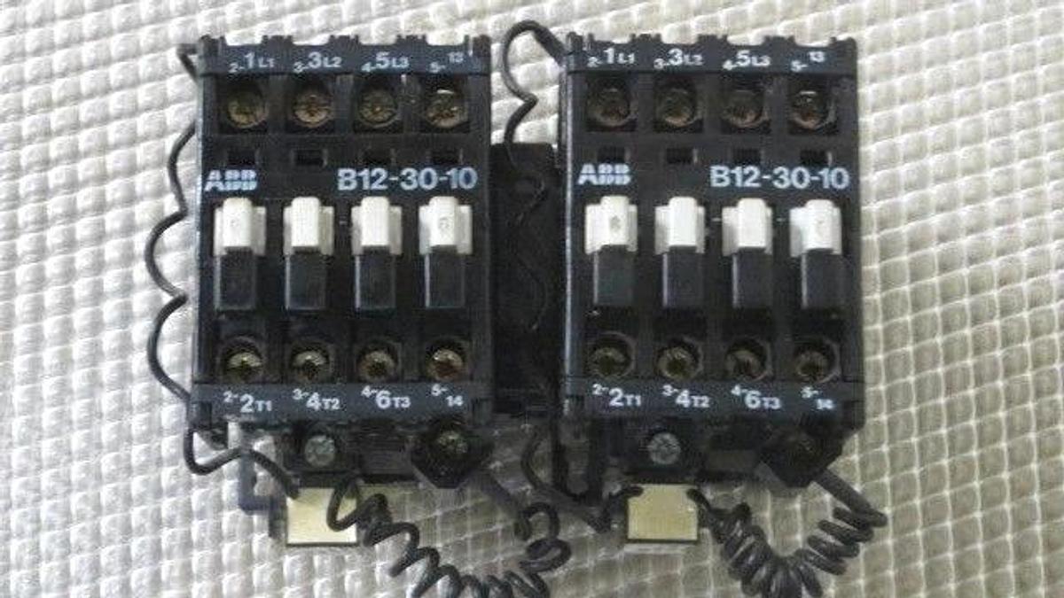Used ABB B12-30-10 X 2 REVERSING CONTACTORS WITH 120V COILS AND RC NETWORK RV-BC6/250