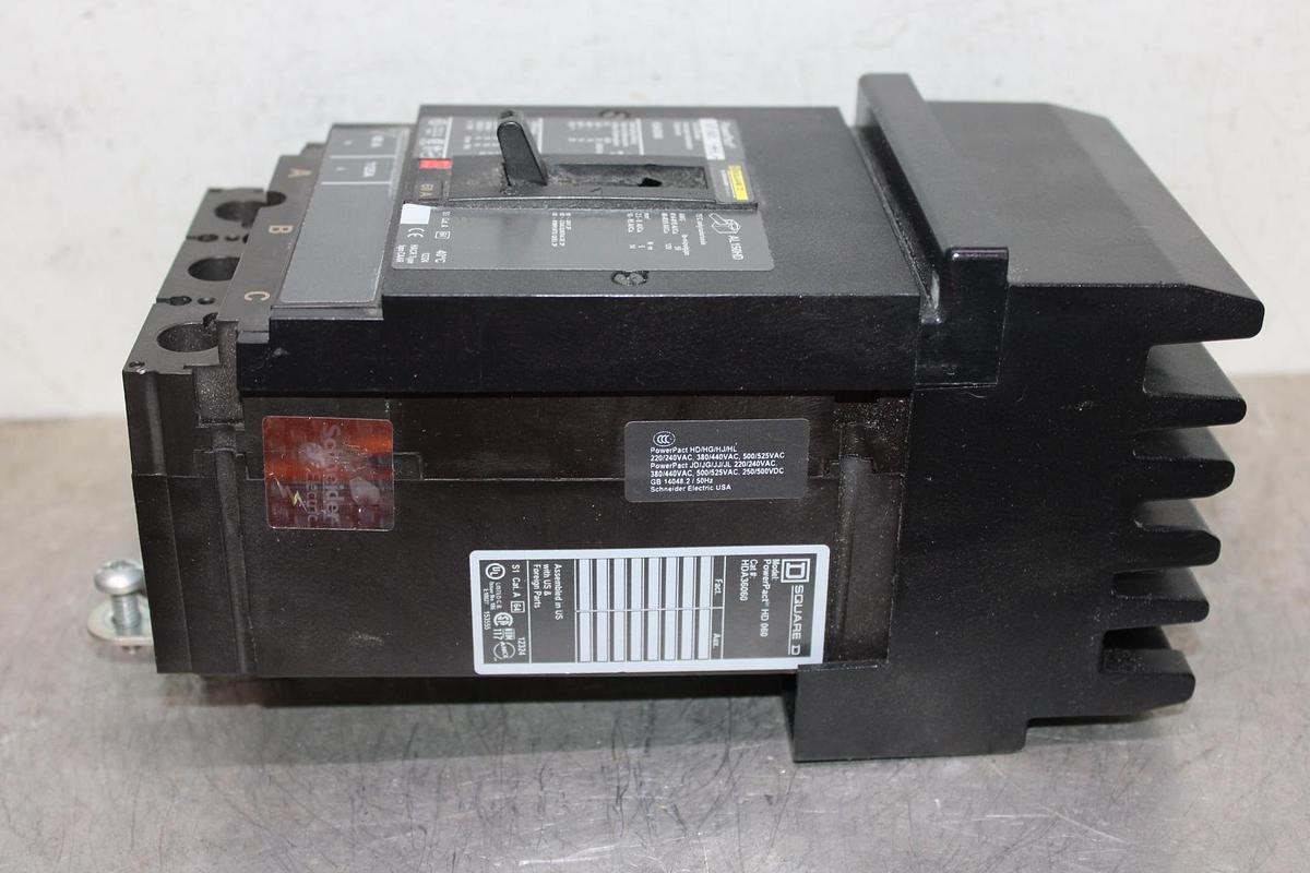 Used SQUARE D I-LINE CIRCUIT BREAKER FA34060 60 AMP 600 VAC 3-POLE