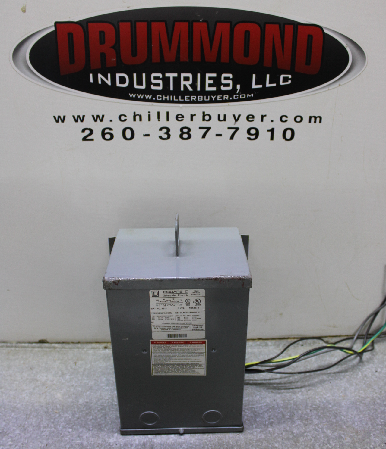 Used SQUARE D SAFETY SWITCH HU363AWK 100 AMP 600 VAC TYPE 3R ENCLOSURE