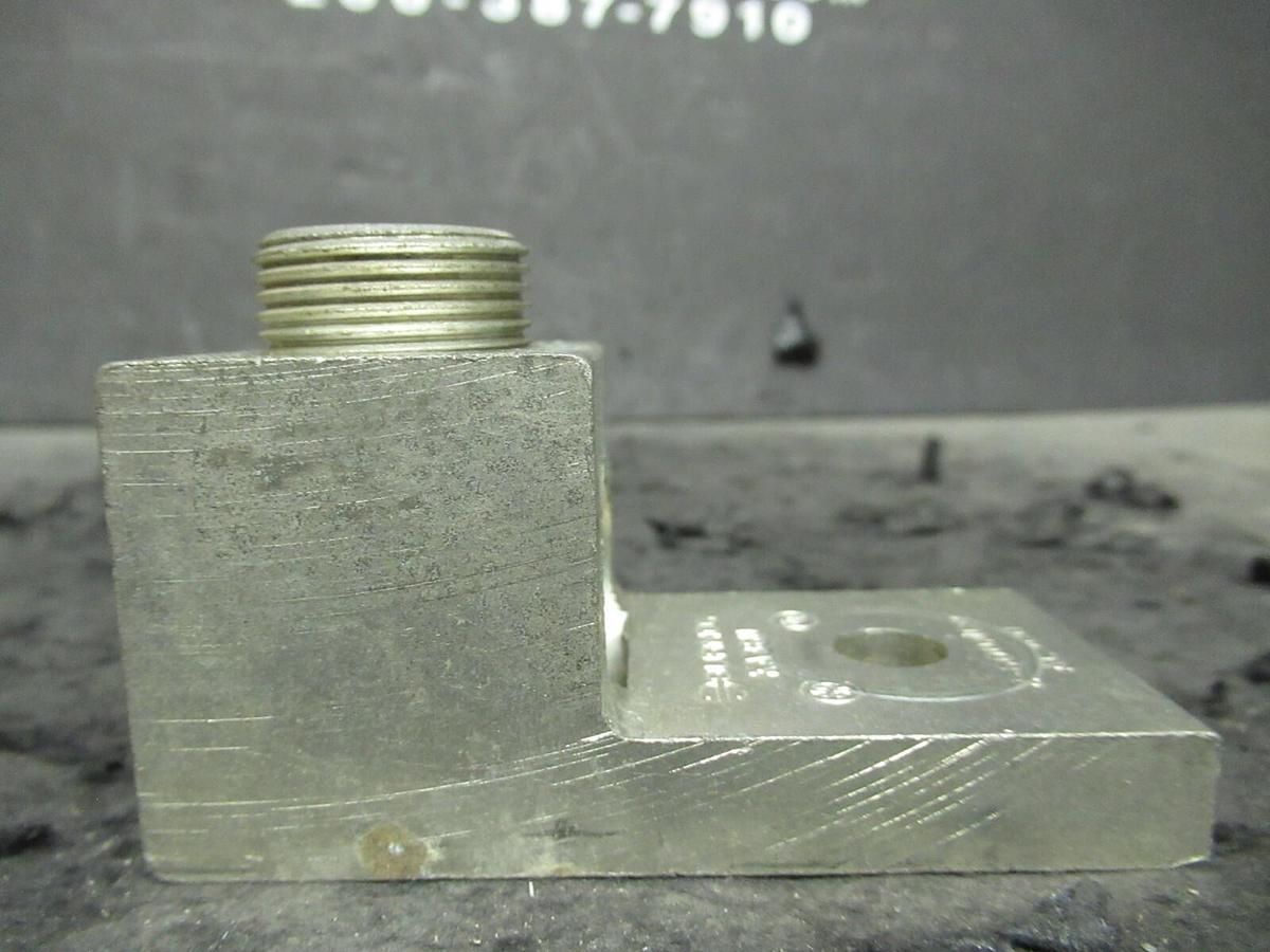 Used (3) QTY BURNDY KA36U 1 (SINGLE) BARREL MECHANICAL CONNECTOR LUG TAP 600 MCM - 2