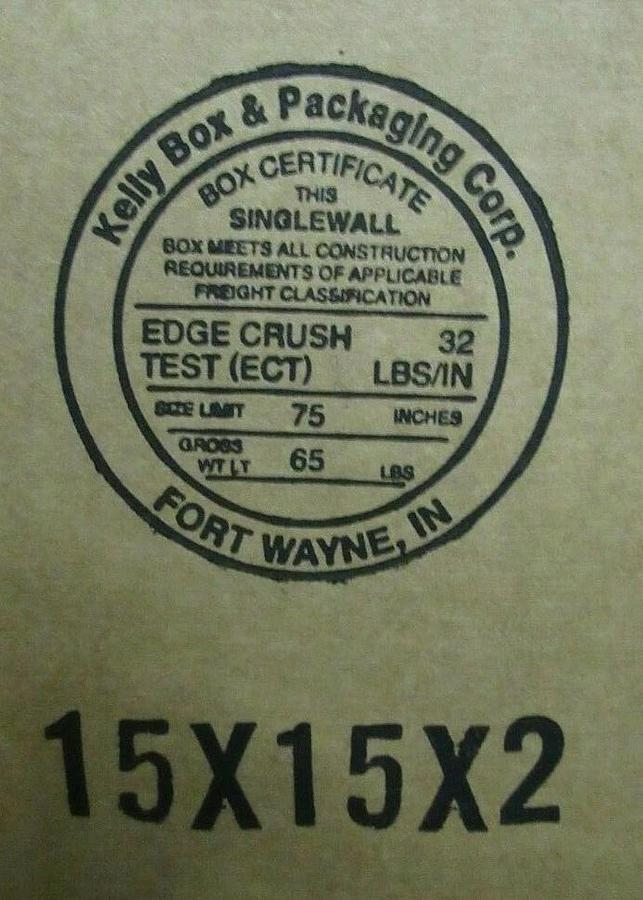 Used LOT OF 25 15" X 15" X 2" KELLY BOX & PACKAGING CORP CARDBOARD BOXES ECT 32