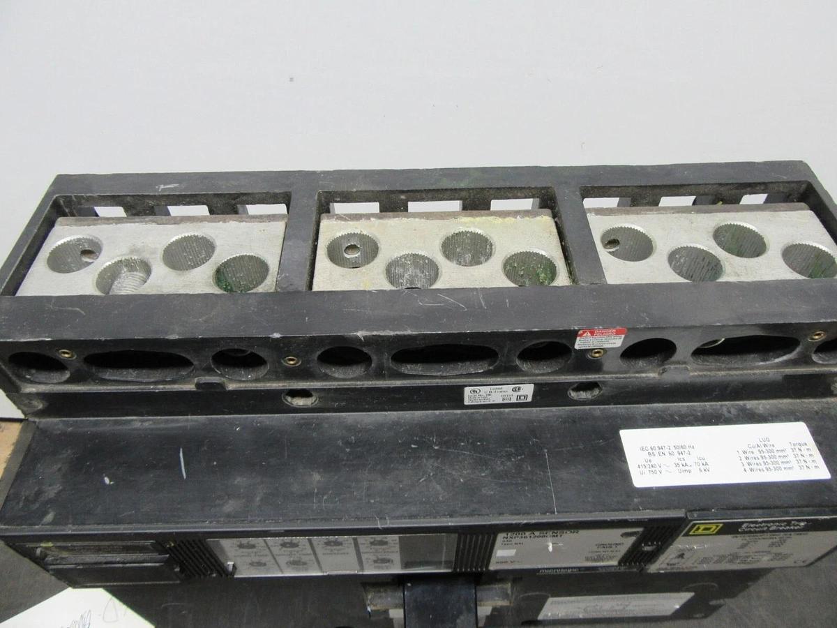 Used SQUARE D CIRCUIT BREAKER NXP361200GMT 1200 AMP 600V W/ ARP100 AND GROUND FAULT