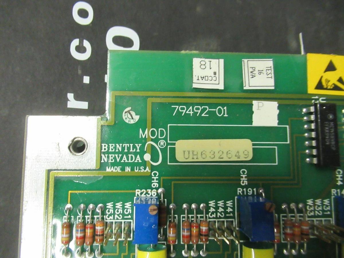 Used BENTLY NEVADA TEMPERATURE MONITOR BOARD 79492-01