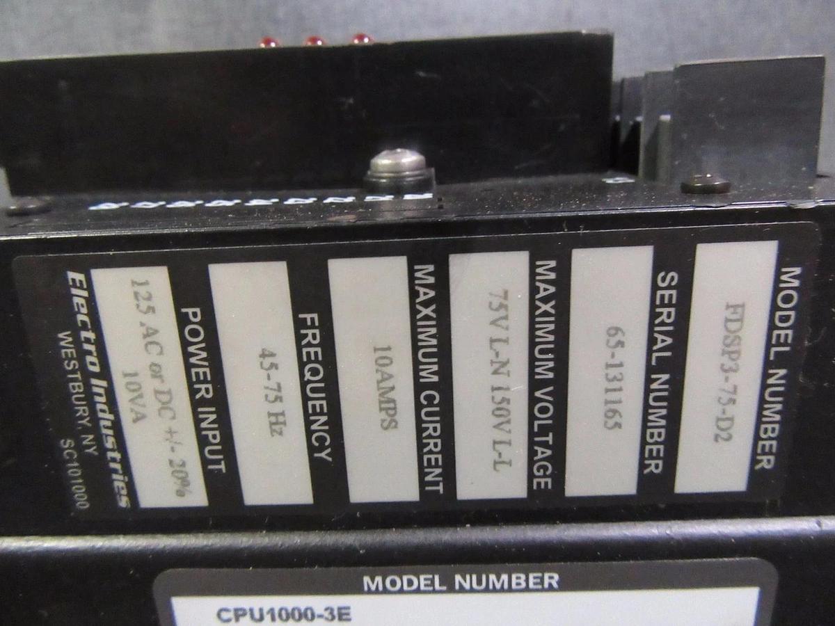 Used ELECTRO INDUSTRIES FUTURA + SERIES CPU1000 MULTIFUNCTION POWER 1200/5A