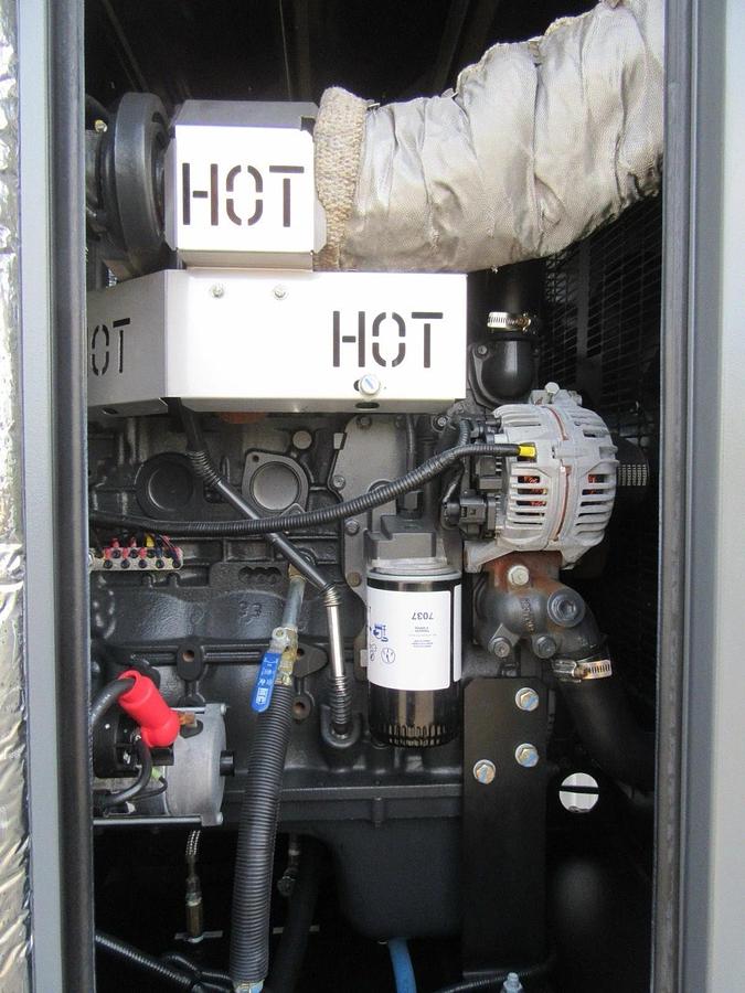 Used 48 KW DIESEL GENERATOR GENERAC 120/240 V FPT 346 HRS SOUND ENCLOSED VIDEO 50 KW