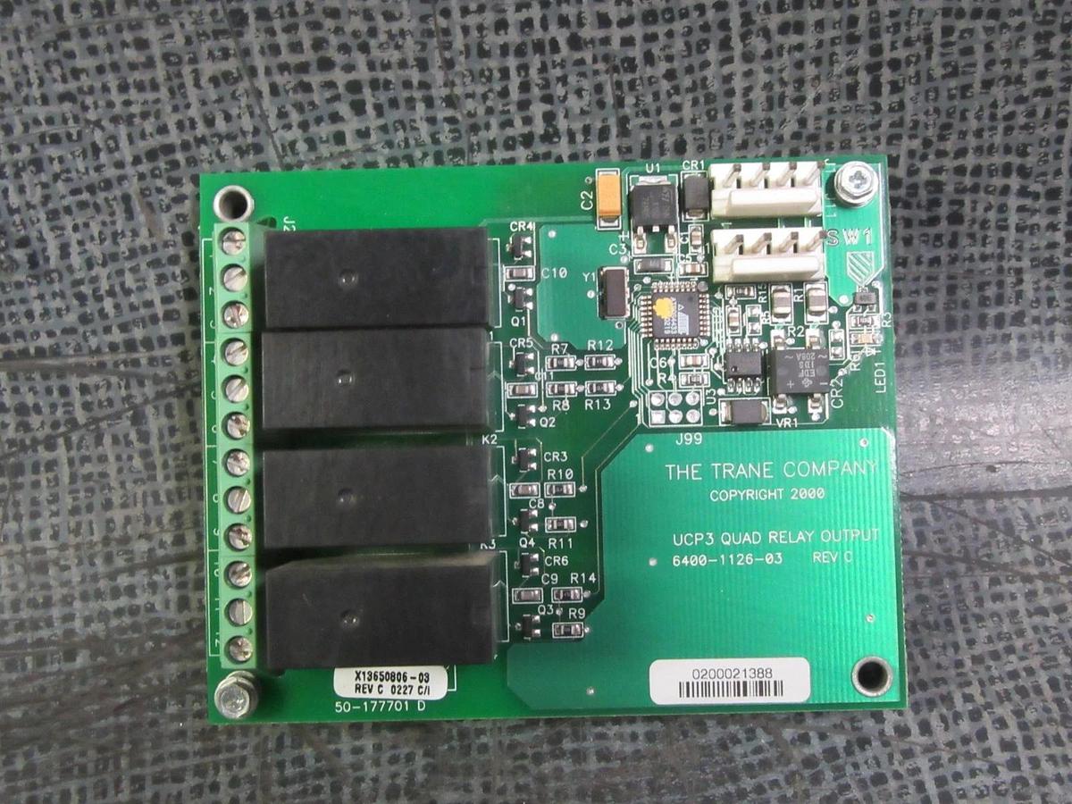 Used TRANE UCP3 QUAD RELAY OUTPUT  MODEL/REVISION: 6400-1126-03 REV C X13650806-03