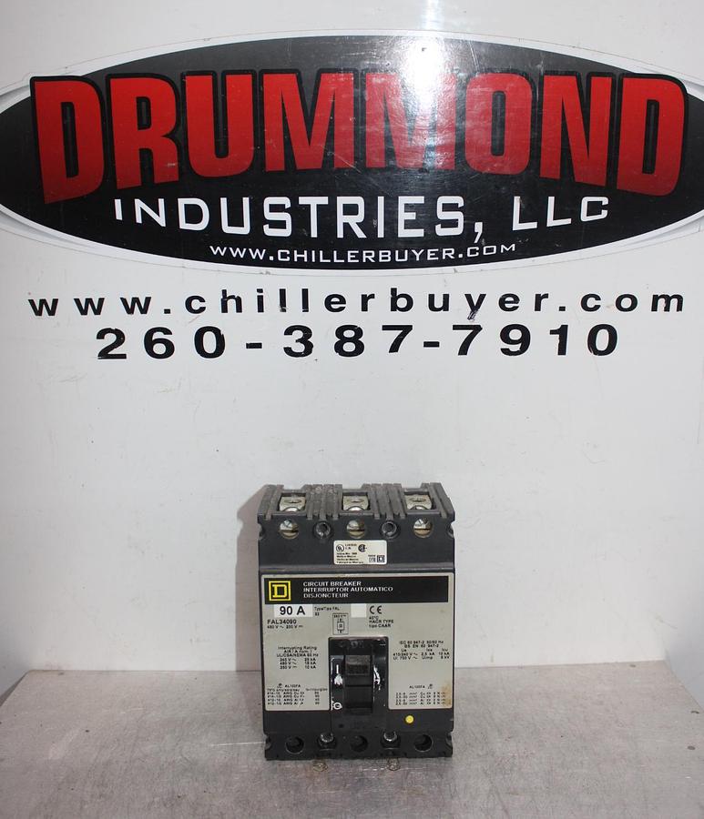 Used SQUARE D CIRCUIT BREAKER FAL34020 20 AMP 480 VAC 3-POLE **WARRANTY**