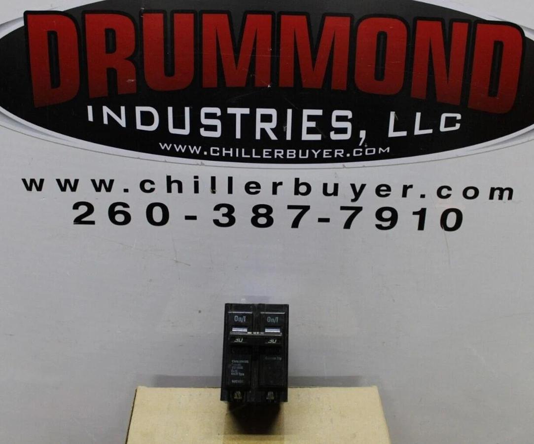 Used CHALLENGER HACR CIRCUIT BREAKER BQ2-C030 2-POLE 30 AMP **WARRANTY**
