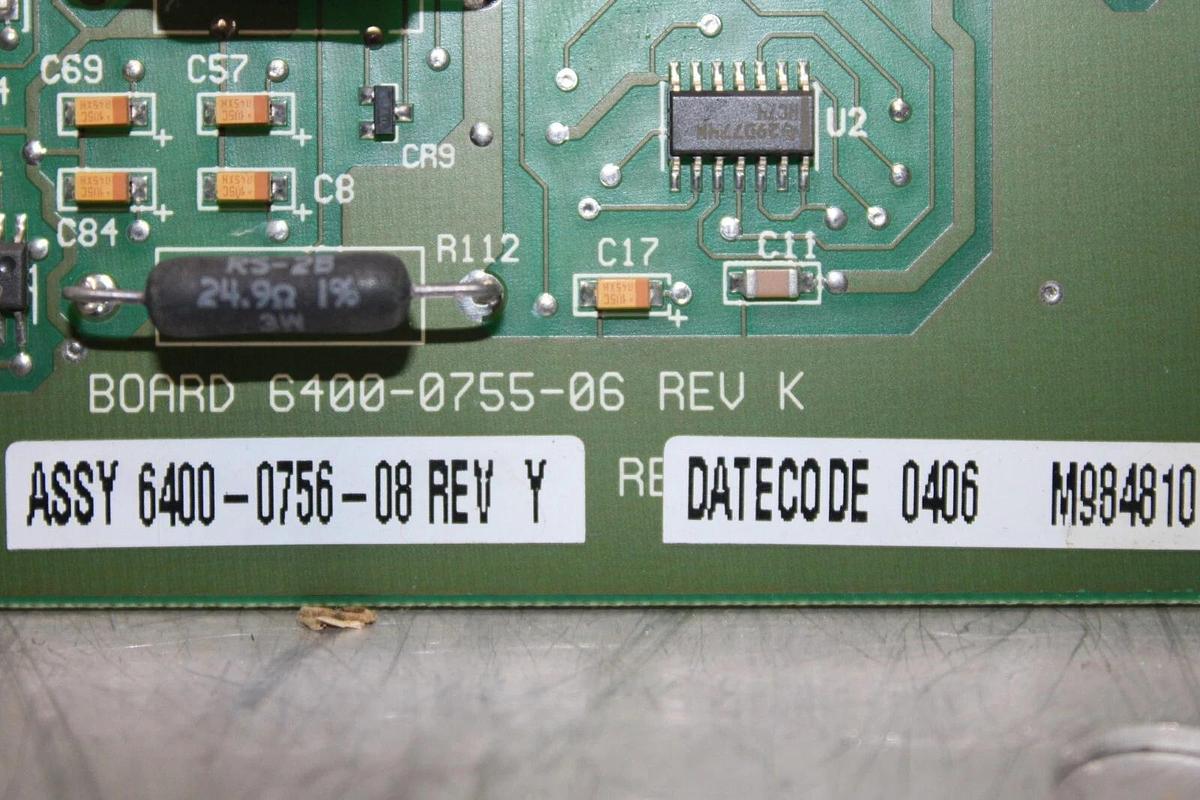 Used TRANE UCP2 STARTER CIRCUIT BOARD 6400-0756-08 REV. Y 6400-0755-06 REV. K