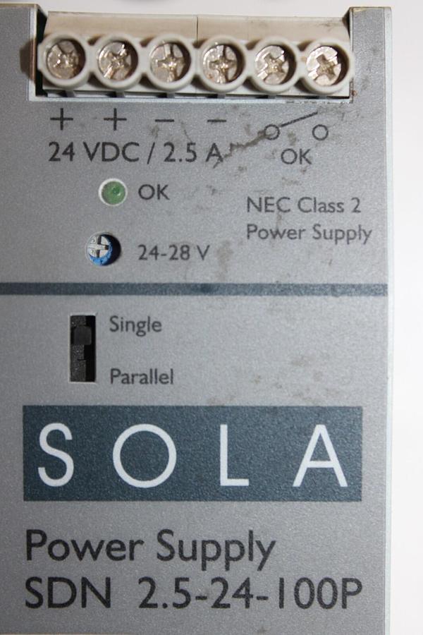 Used EMERSON SOLA POWER SUPPLY SDN-2.5-24-100P 115/230 VAC 1.3-0.7 AMP *WARRANTY*