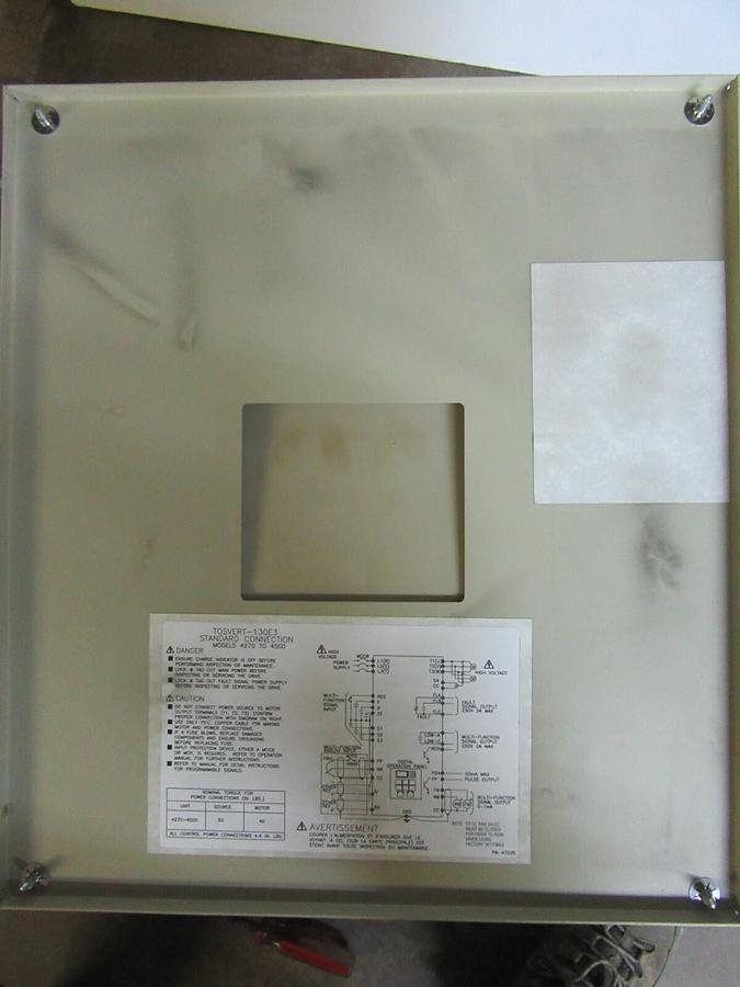 Used TOSHIBA E3 TRANSISTOR INVERTER TOSVERT-130E3 MODEL 4270-4500 **WARRANTY**