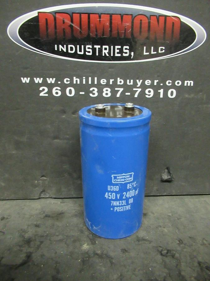 Used NIPPON CHEMI-CON U36D 450 V 2400 uF +POSITIVE ELECTROLYTIC CAPACITOR 7NN33L