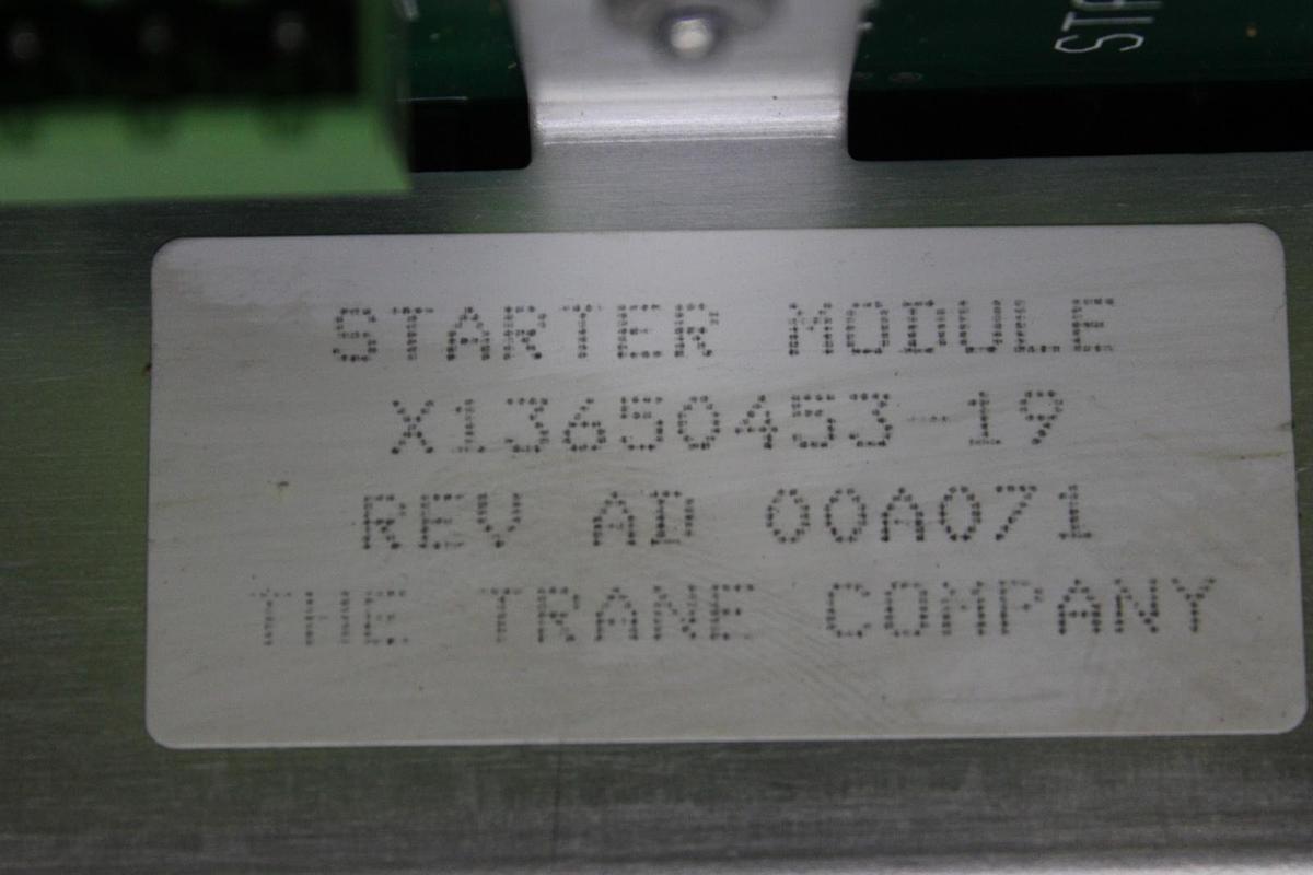 Used TRANE CHILLER STARTER MODULE X13650453-19 REV. AD M172300-LA032527