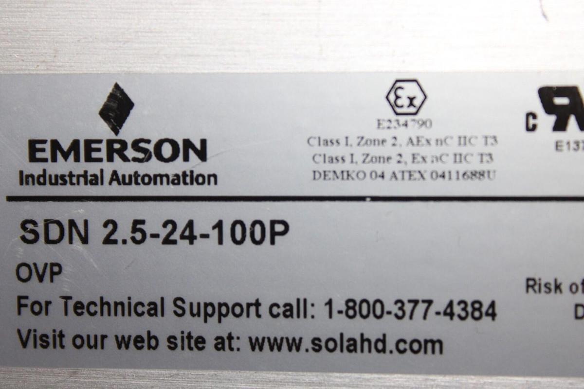 Used EMERSON SOLA POWER SUPPLY SDN-2.5-24-100P 115/230 VAC 1.3-0.7 AMP *WARRANTY*