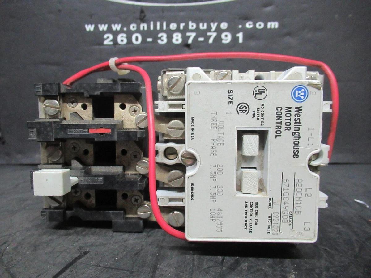 Used WESTINGHOUSE STARTER A200M1CB W/ BA13A 600 VOLT 10 HP NEMA 1 **WARRANTY**