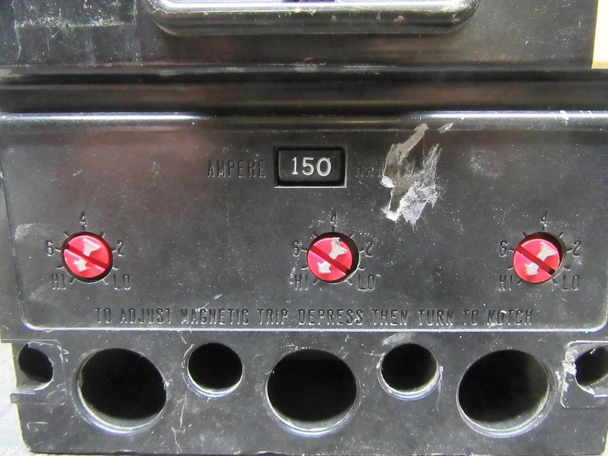 Used WESTINGHOUSE 3-POLE CIRCUIT BREAKER KA3225F 225 AMP FRAME 150 AMP TRIP 600 VAC