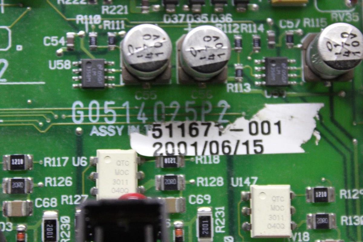 Used LIEBERT HVAC CONTROL CIRCUIT BOARD 415761G2 REV. 12 511677-001 G0514025P2