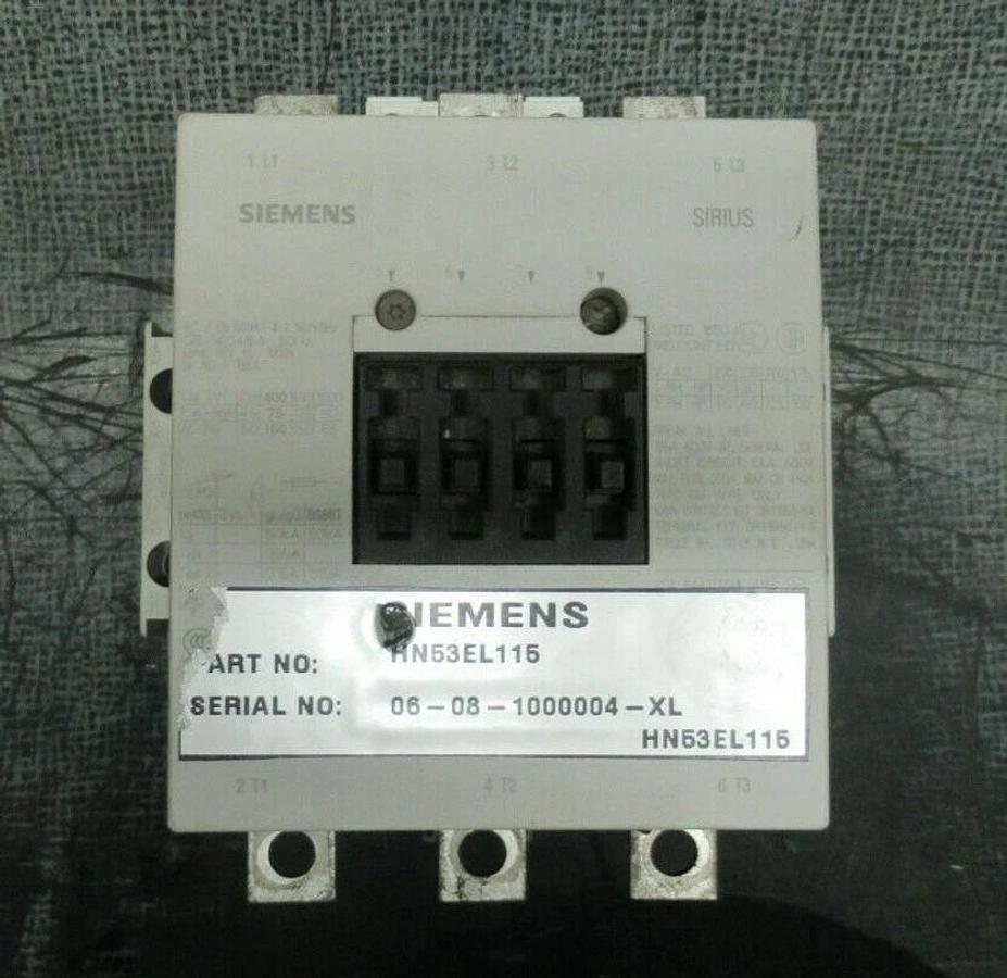 Used 195 AMP SIEMENS CONTACTOR HN53EL115 600 VAC 3 POLE **WARRANTY INCLUDED**