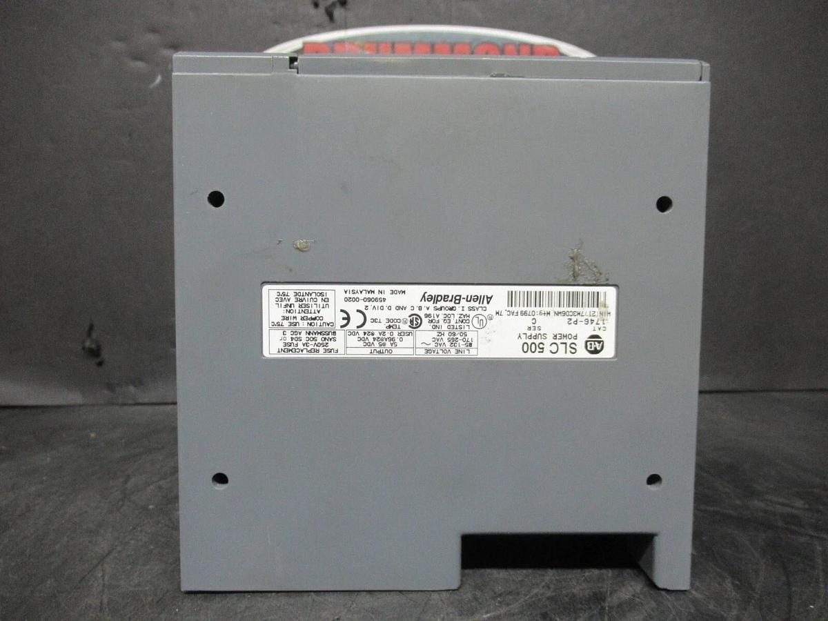 Used ALLEN BRADLEY SLC-500 1746-A4 4 SLOT RACK W/ 1746-P2 POWER SUPPLY **WARRANTY**