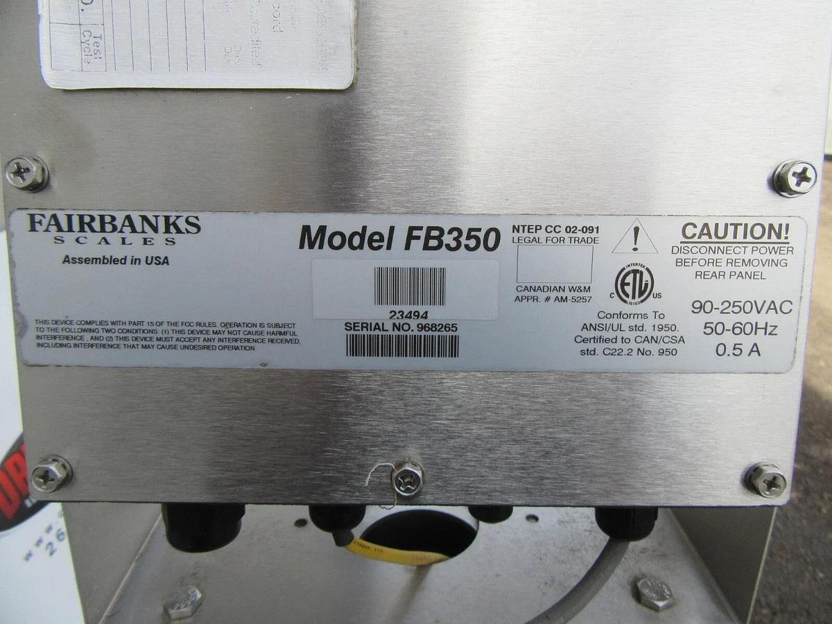 Used 3' X 3' SPX / GSE PROVEX PORTABLE FOOD GRADE STAINLESS FLOOR SCALE FAIRBANKS