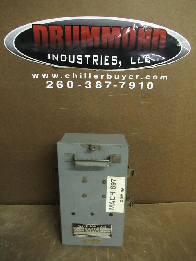 Used WESTINGHOUSE COP 100 AMP 600 VAC FUSIBLE BUSS BUS PLUG STYLE 1720770 TAP SWITCH